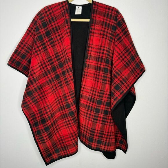 Woolrich red plaid shawl - Picture 1 of 5